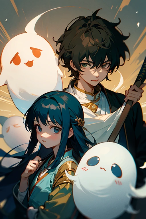 Gintama painting style,Interesting tribute,《Saint Seiya》Phoenix Yihui is right behind the girl,Interesting ghost story