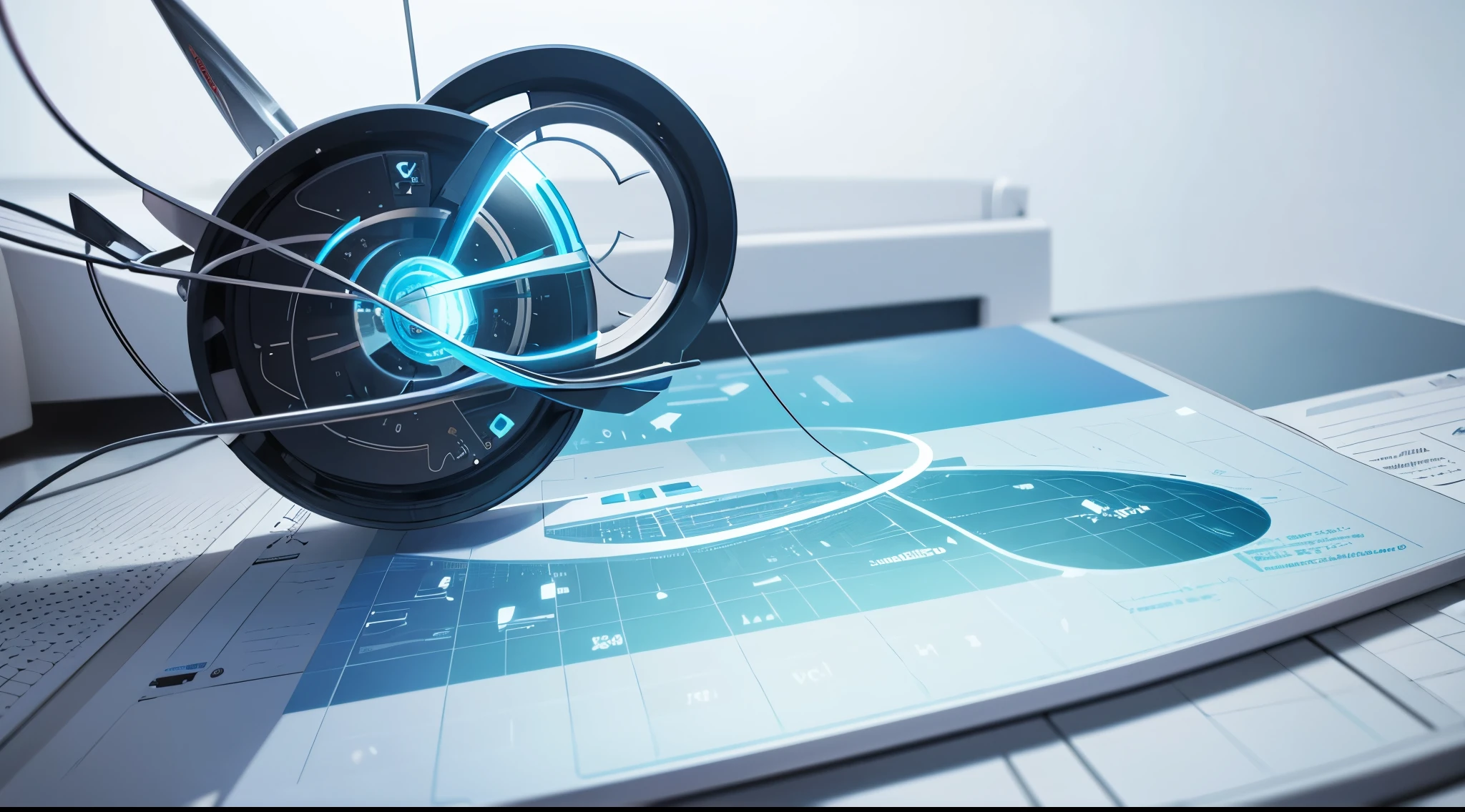 Engaging 3D visualization featuring stunning graphs、glinting