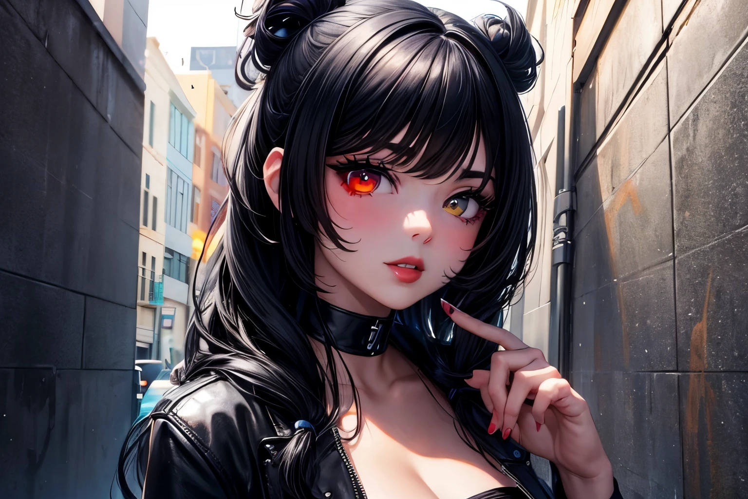 Make lips black