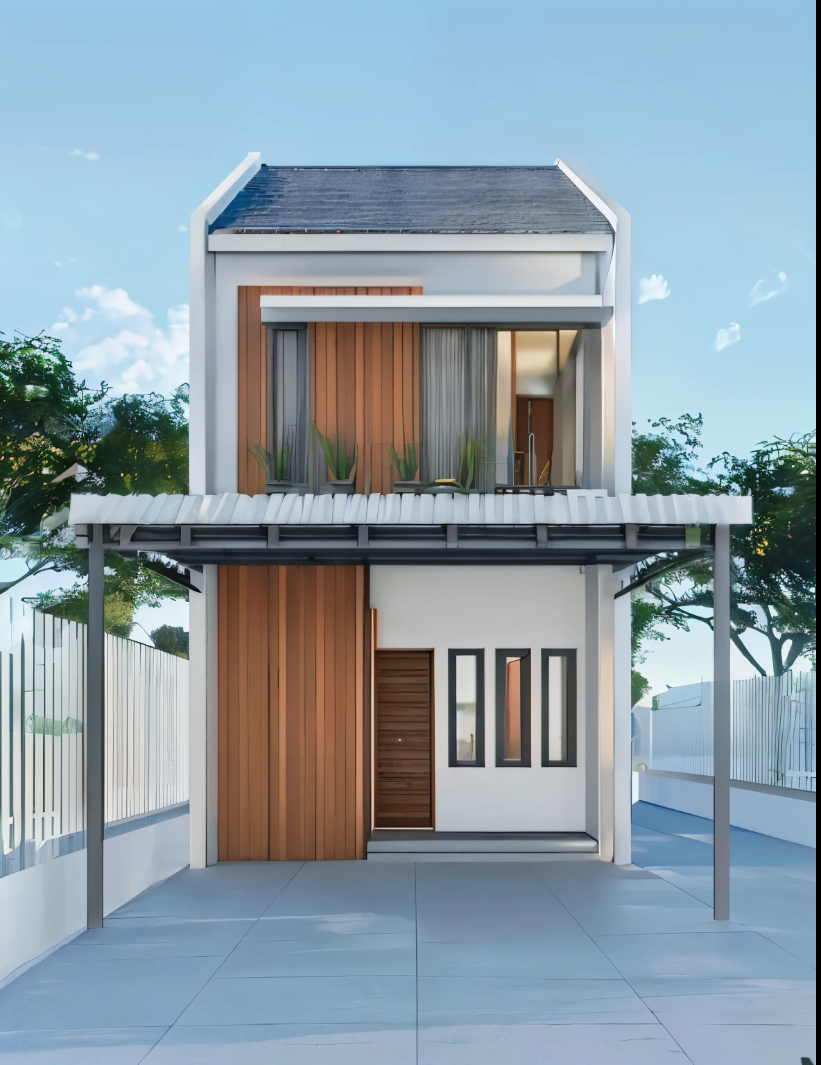 (RAW photo, real, best quality, masterpiece:1.2), (hyper realistic, photo-realistic:1.2), high quality, (daylight:1.2), perfect lighting, sunset shimering inviroment render, hyper detail, DAYLIGHT:1.4
morden town house, (((1 large road in front of house:1.4))), ((morden minimalist house:1.3))), steel modern gate, dynamic neon light,