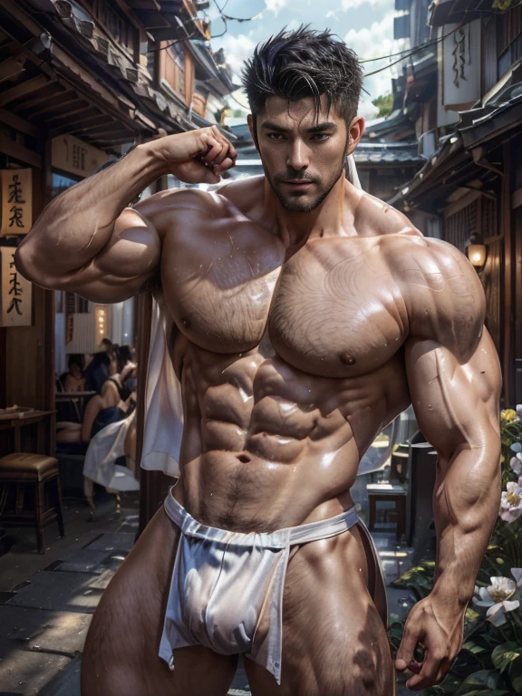 (8K，(8K分辨率)，European males，35yo，Tall guy，(Handsome(brunette)，Plump，cool guy，largeeyes，Sexy and charming expression，短发the detail，melancholic sharpness&#39;lewd eyes，masseter membrane、well built、put on eyes、(eBlue eyes)，gay twinks、scantily clad、Brush cut！Nod and pull your head five times！！outdoor sports board！Tokyo night streets，高the detail(8k)Dark skin！抬起你lewd eyes！张开你lewd eyes！ ((realistically)), Sexy white silk fabric！Raised sexy！[wearing sexy，Naked，inside cathedral，(Background ink flowers)，! !!!dermis, [ 短发the detailthe detail, Shaved on both sides, silvery white ]!! ultra - detailed, Best quality, Strong light illumination, Focus sharp, Night after rain，Tokyo&#39;s bustling streets, The upward lens is closer to the body, (( Lean Body Fat 15%，短发the detailthe detail！ shave the sides short, silver whey health, My chest is hairy, bodyhair, , 露出shaggy的腋窝, shaggy的腿, silber hair,)), Full body lesbian, Muscularchad, Super buff and cool, aged 40, shaggy, a screenshot by Adam Dario Keel, reddit, Photographic realism, , Bigchest, Upper part of the body, Fluffy, Muscle tissue, attractive male, shaggy的身体, chad, Hideo Minaba, Chad handsome charming male，side ，Inspired by the realistic photos of Ludovit Fula, placed in a, sweaty abs, Well-defined abs, attractive body, flowers growing out of his body, [ silber hair ]!!, muscle men, tear drop, There are abs, muscle men纠缠在一起, six-pack, [ defined abs ]!!, sexy muscular body, Muscular躯干,Strong masculine characteristics,35yo， masculine pose, David Gandhi, 35yo, male model,attractive male，Side Body("！, large bulge ":1.2),(dynamicposes:1.1), 大腿的tmasterpiece, Best quality, A high resolution, closeup portrait, malefocus, solofocus, of a man,  The erection，low angle hairstyle, Grow a beard, weight loss，Stay healthy, My chest is hairy, bodyhair, , Raised sexy，露出shaggy的腋窝, shaggy的腿, little beard, model poses, Surprising composition, Front view, HighDynamicRange, Bad laughs， , Eight-pack abs, Abs hair，, raise your hands high, 短发the detailthe detail, Shaved on both sides, silvery white, Grow a beard, spark of light, Sexy big bulge！，There are small protrusions in the abdomen, the detail, Belly and hairy belly are complicated， (8K post-production)，Muscular性格, Strong masculine characteristics, muscle men图片, Bulging muscles, muscle men, Muscular大腿 ８ｋ高the detail,电影灯光, hyper realisitc, 高the detail, Anatomically correct, ctextured skin,!high high quality,wide wide shot！全身Best quality, A high resolution, tmasterpiece, Guy、Muscular、短发the detailthe detail、NSFW、Spacious size、Authentic texture、Upper part of the body、large bulge、、soles of feet、wastelands、training