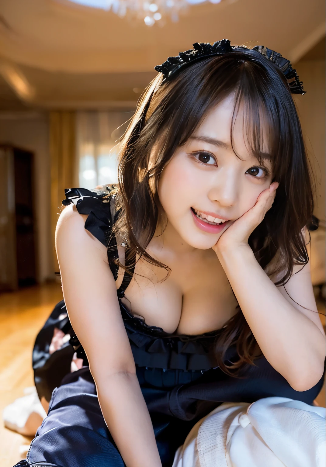 in the hotel room, 25 year's old, sitting on the bed, ((all-fours、insertion、Deep joy、severe pain、Ecstatic eyes:1.2),(backview:1.5), despairing, crying hard, ((beautiful eyes and pant heavily:1.2))、Ecstatic face、Climax expression、Look up、Looking to ceiling、endure hard:1.5)), Clenching teeth、The whole body is shown, Granblue Fantasy of a beautiful lovely sweet cute gothic loliirl twins with frilled lace thighhighs many frills ( lovely sweet loli moee) cleavage of hugebreasts thighs gothic lolita loli dress othic lolita fashion glowikin cleavage many frill socks long silver wavy hair blush cheeks cinematic lighting sharp focus bokeh highlight cinematicpostprocessing intricate human hands fingers, (looking at viewer:1.1)