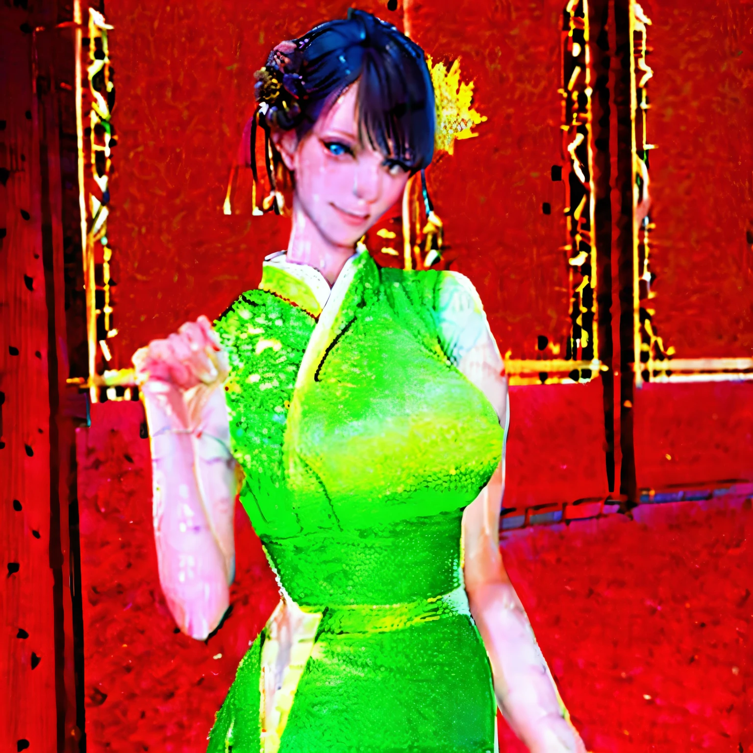 on cheongsam