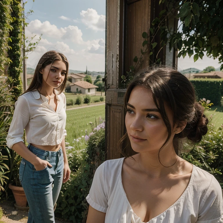 Fanfic cover about a millionaire and a simple girl who lives in the countryside in Italy