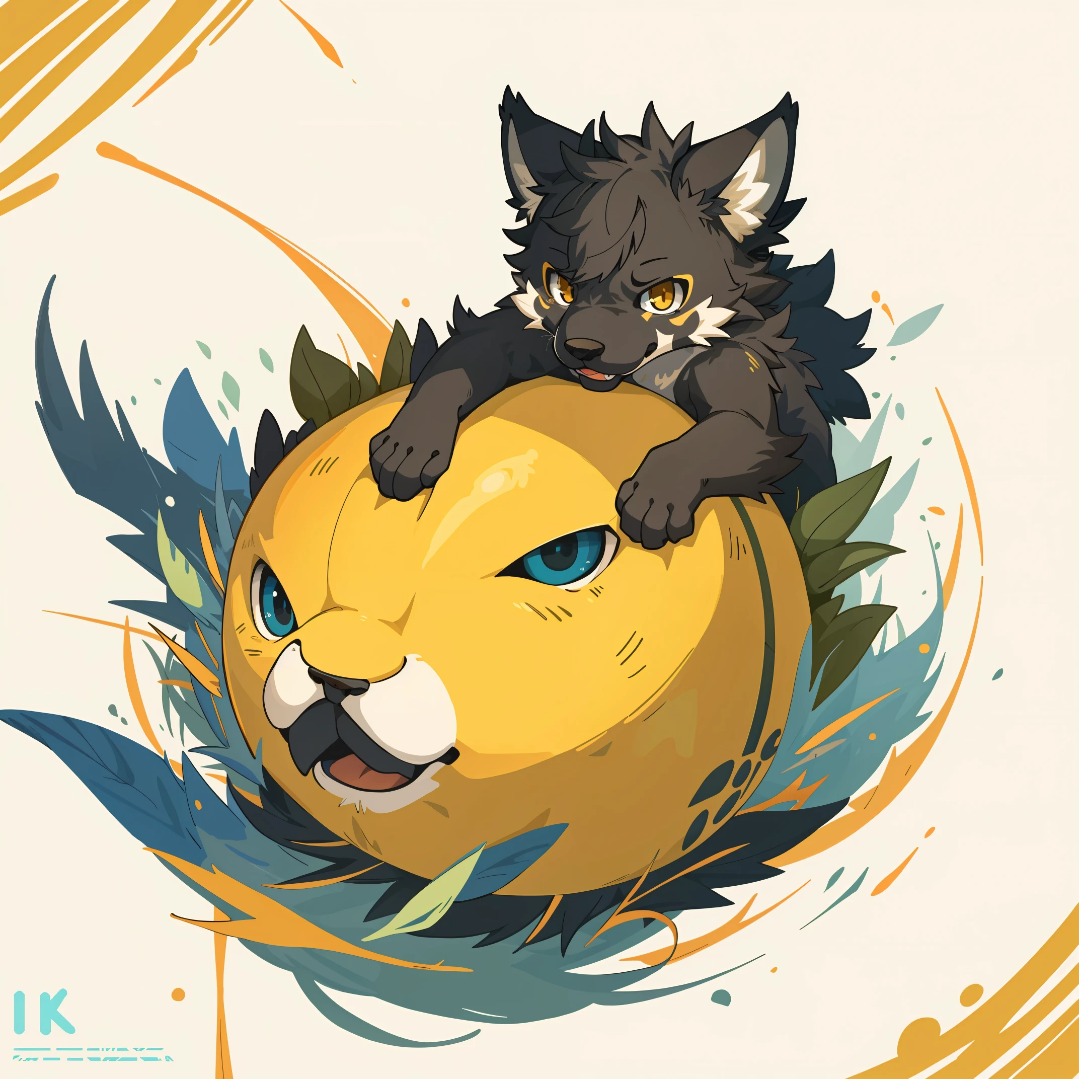 cover page, highres, top quality, best quality, paid reward available, unparalleled masterpiece, perfect artwork, absurdres, High-quality illustrations, super high resolution, rzminjourney, vector-art, High-quality illustrations, masterpiece)(kemono, furry anthro)logo mark, round,