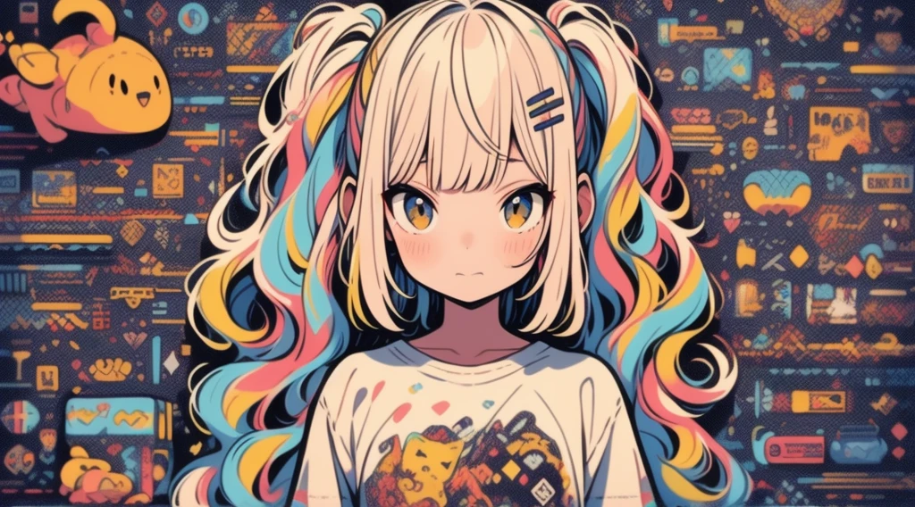 The centerpiece of the artwork is a cute girl with messy hair and a loose-fitting white T-shirt. She has brown eyes, heavy bags under her eyes, and a tired expression. The girl's hair is disheveled, giving her a slightly unkempt appearance. The overall image quality is of the highest standard, with an emphasis on ultra-detailed features and photorealistic elements.
In terms of art style, the prompt aims to capture an anime-inspired aesthetic. The colors are vibrant and vivid, resembling a neon color palette. The lighting in the artwork is carefully designed to highlight the girl's features and create a captivating atmosphere.
The background features a combination of a scroll and letters, allowing for a touch of sophistication. In addition, the backdrop is filled with a sticker wall composed of Chinese characters, with the prominent word "Leopard" symbolizing an element of mystery and intrigue.
Finally, the prompt incorporates the concept of a record-breaking number of lottery draws, adding an extra layer of excitement and anticipation to the scene. The artwork is designed to be visually stunning and engaging, drawing the viewer into a world filled with beauty and charm.
(best quality,4k,8k,highres,masterpiece:1.2), ultra-detailed, (realistic,photorealistic,photo-realistic:1.37), anime-style, vibrant colors, neon color palette, cute girl, loose-fitting clothes, loose white T-shirt, messy hair, tired expression, brown eyes, heavy bags under her eyereaking news)), sticker wall filled with Chinese characters: "Leopard", record-breaking number of lottery draws