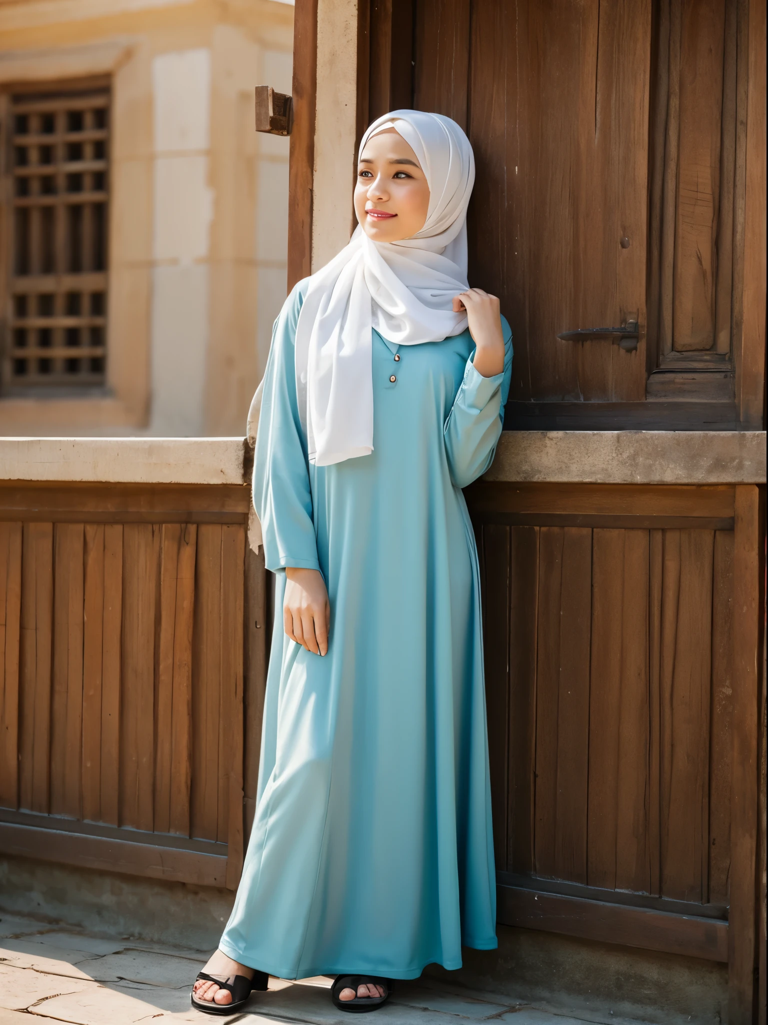 hijab, gamis, medina