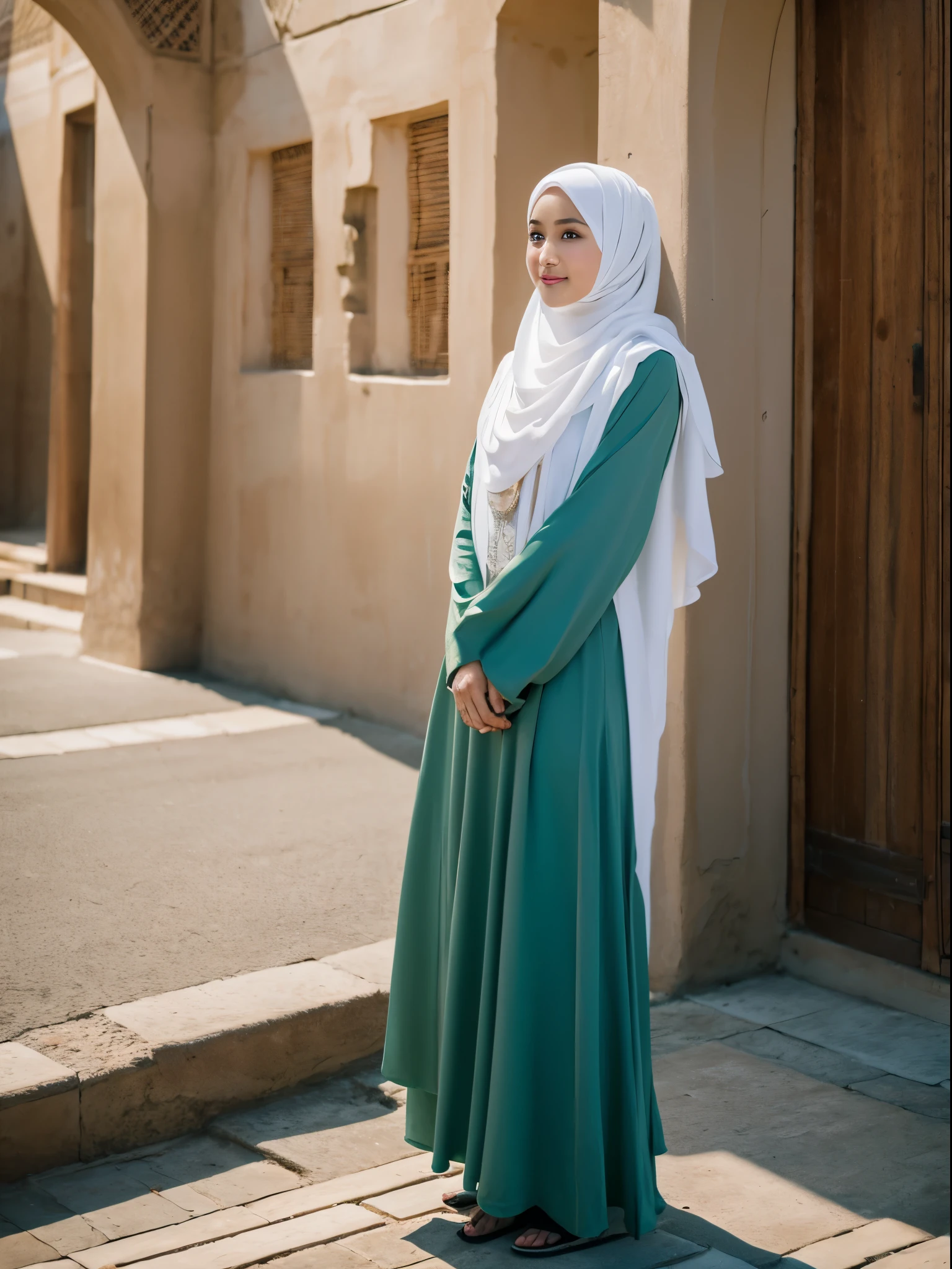 hijab, gamis, medina