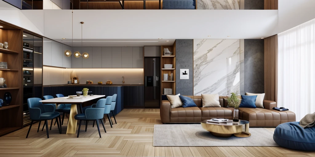 Morden livingroom, best quality, #00FFFF tone , bestquality, masterpiece, hyper detail