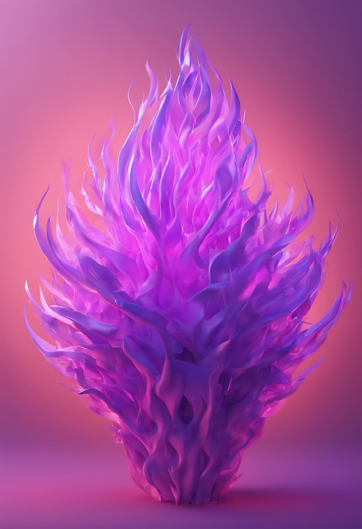 a purple flame