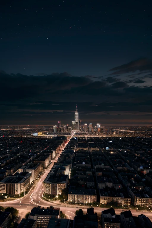 une ville américaine la nuit in 2060