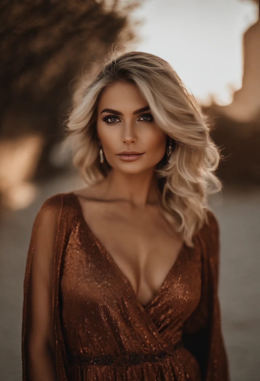 cheveux blonds yeux marron supermini robe noire hanches dubai Sarah Émirats