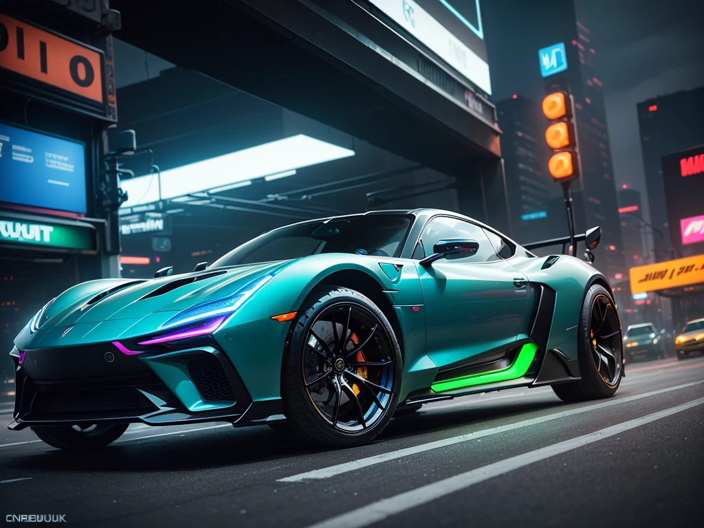 (1 transparent sports car on gorgeous cyberunk city streets)，Color transparent plastic，cyberpunk people，industrial design，Smooth design feel，Sophisticated body structure，cleanness，(((Transparent visual impact)))，(((Brilliant neon lights)))，white backgrounid，ultra-realistic realism，hyper HD，high detal，best qualtiy，4K