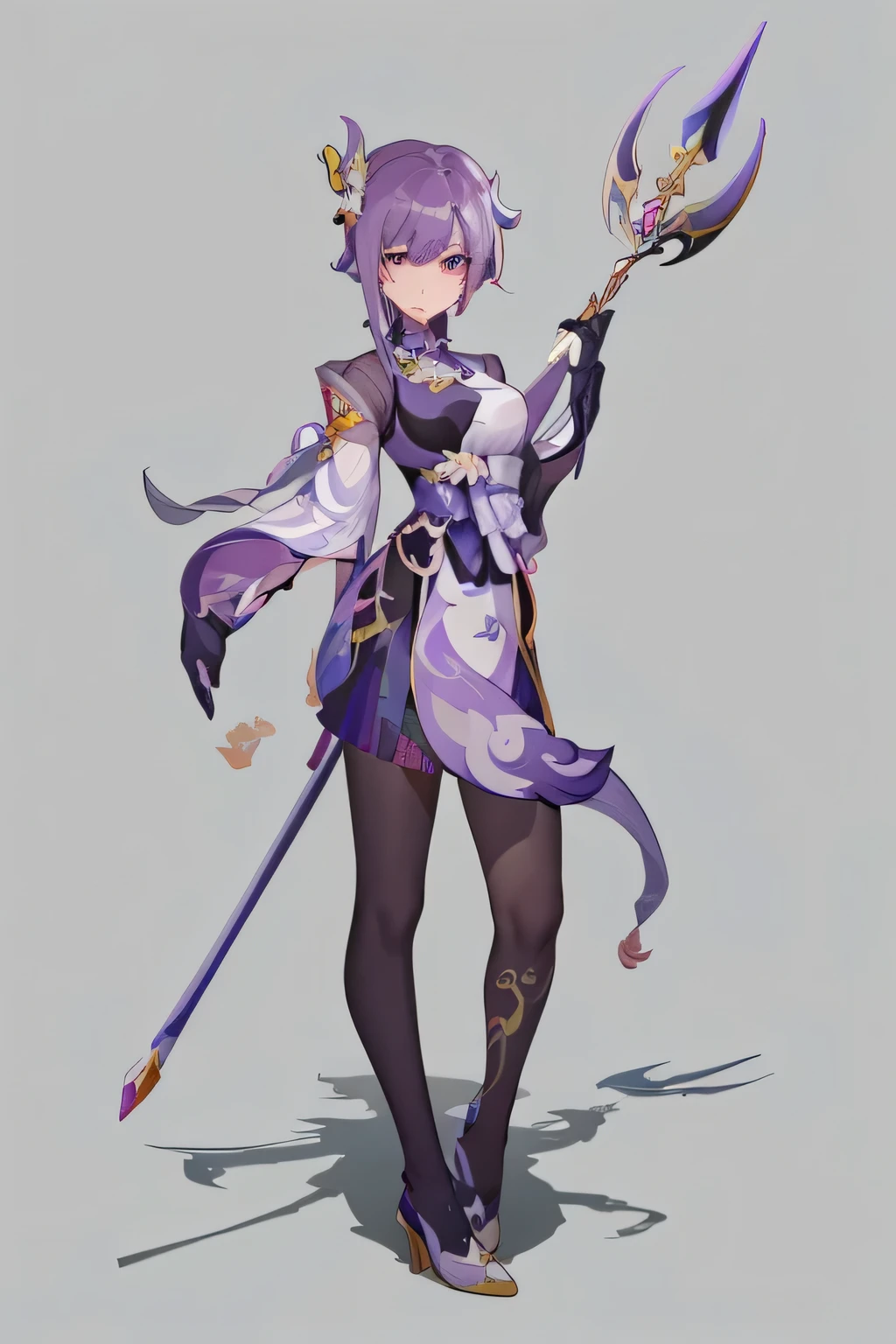 a close up of a person holding a sword and a sword, 《genshin impact》Ke Qingyu, 绫香genshin impact冲击, 《genshin impact》Zhongli in Zhongli, full body xianxia, 绫香游戏genshin impact冲击, genshin impact冲击角色, portrait zodiac knight girl, zodiac knight girl, ( ( Character concept art ) )