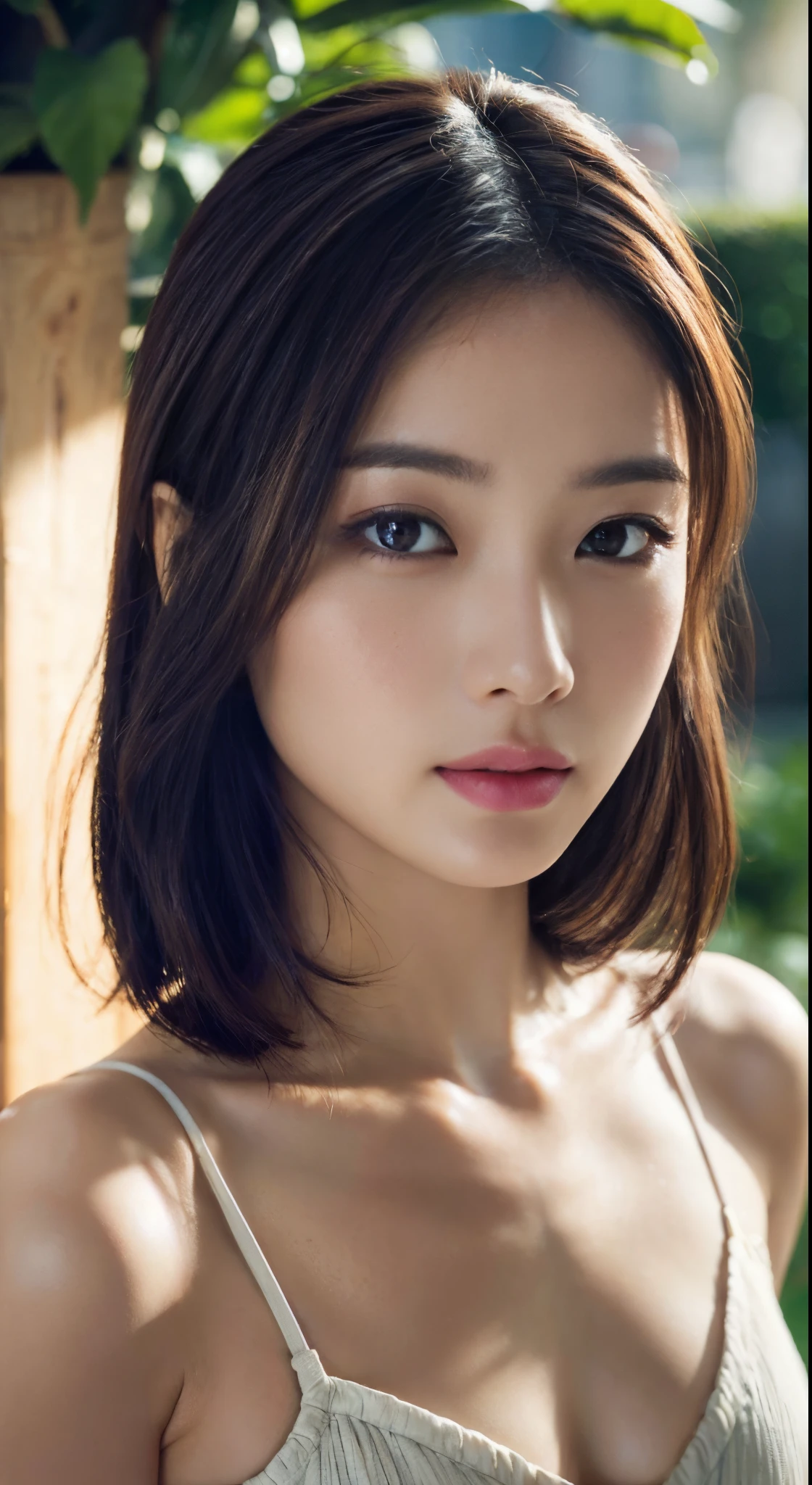 Garden beautiful woman,realistic Illustration,Beautiful detailed eyes,Beautiful detailed lips,extremely detailed eye and face,long eyelashes,Realistic,Ultra-detailed,Best Quality,4K,8K,hight resolution,masutepiece:1.2,Ultra-detailed,Realistic:1.37,nffsw,nffsw,Studio Lighting,Physically-based rendering,Professional,Vivid colors,Bokeh,Portraits,landscape,nsfw1.5,Naked,(((tiny chest:1.0))),flat chest,Insanely large areolas、upper body ripple 、