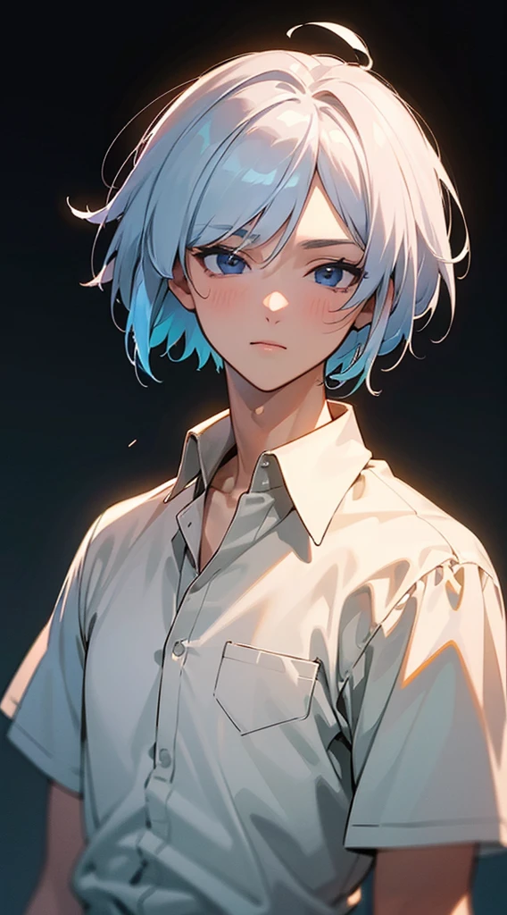 A woman with short hair in a vest rubbed her hair behind her ear,wearing a vest,correct hand,correct hand,A woman with short hair rubs her hair behind her ear, Line sketch!!, clean anime outlines, Line sketch, Outline sketch, matte sketch, Casual pose, anime sketch, Outlined!!!, clean lineart, flat anime style shading, Handsome anime pose, Line art!!, Simple lines of art, anime shading), thick lineart, perfect lineart, sketchy artstyle