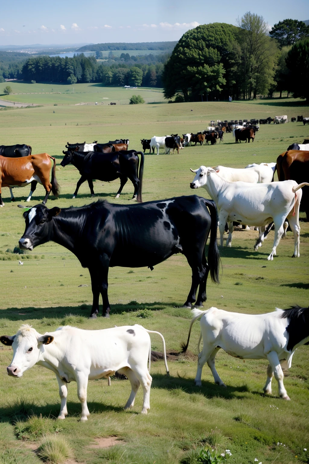 Herd of cattle in pasture