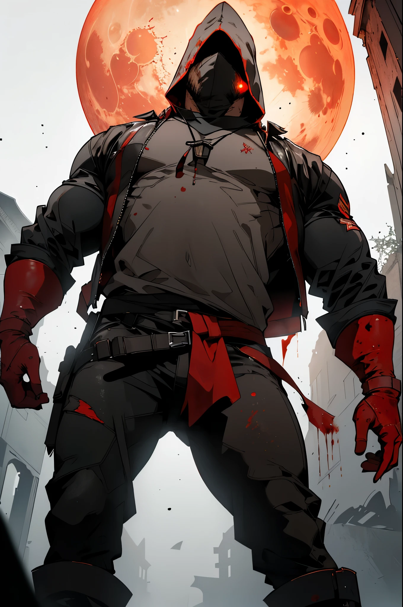 (masterpiece, best quality), intricate details, 8k, artstation, wallpaper, official art, splash art, sharp focus,
1man, samael, black hair,, red eyes,
spider suit, spider web printing, spider web,