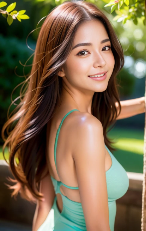 ((qualidade superior、超A high resolution、obra prima:1.quente real:1.4)、(hyper-realisitic:1.4)、Mulheres bonitas no estilo perfeito:1.4、foto de corpo inteiro、Parte inferior do corpo、sorriso gentil、 pele clara, Cabelos castanhos escuros、cabelo midium、Um esguio:1.2、Pequenos seios bonitos、luz suave natural、olho fino、rosto finamente detalhado、Highly detailed facial and skin texture、Highly detailed body and skin texture、Um olhar detalhado、Double eyelidm、sagging eye makeup