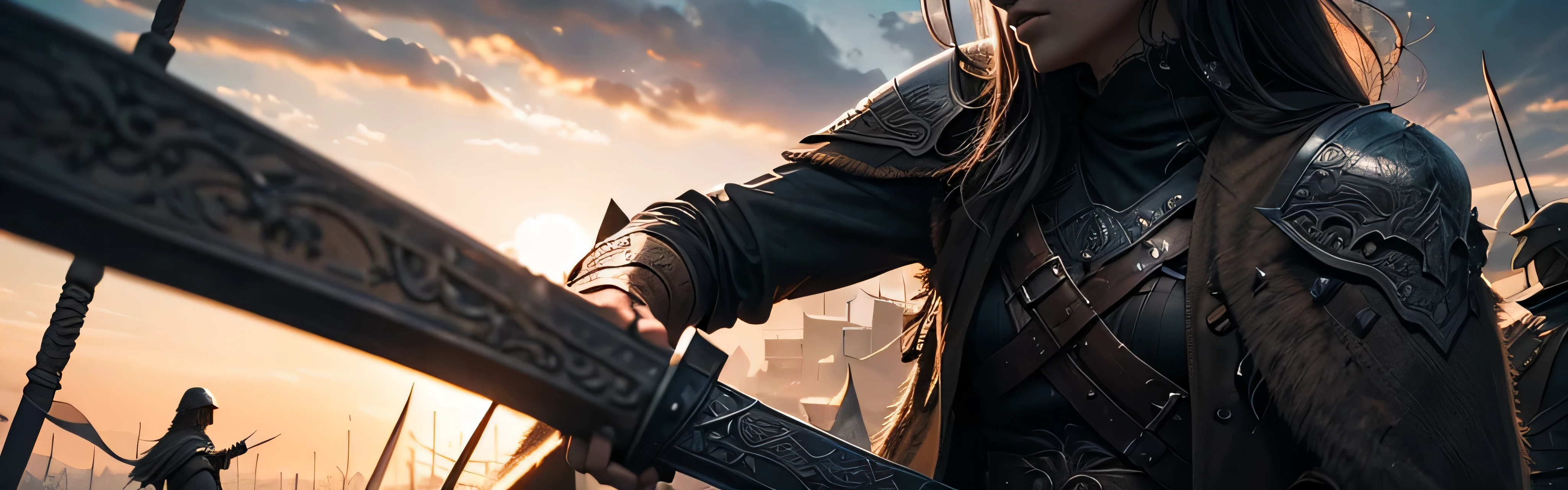 I want a wallpaper with the text ༺⚔ǤḤ€𝓡๒Ɨ ⚔ ᗪјคÃᖴᗴŘ⚔༻ in the center.