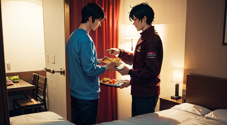 Man delivers food to woman in hotel room at 12 midnight