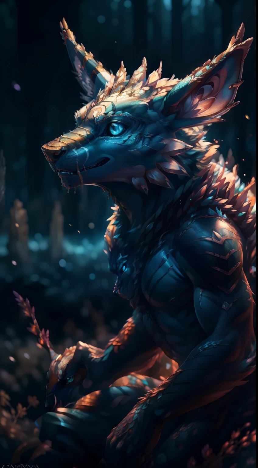 full shot, a wolf-man riding the wolf, riding wolf, grass, garurumon, were garurumon, detailed eyes, fluffy tail, front paws, a head, rich deep white colors, bright eyes, blue eyes, have eyes on the camera, art by cameron gray ultra highly detailed, sharp focus, luminism, detailed oil painting, limpid, detailed sky, by Anato Finnstark, detailed landscape, northern tales aesthetic, dynamic movement, glowing, emerald fog, mystical, highly detailed filigree, intricated, Thomas Cole, intricate details, dew drops, glow, luminescence, mystical atmosphere, very bright saturated colors,