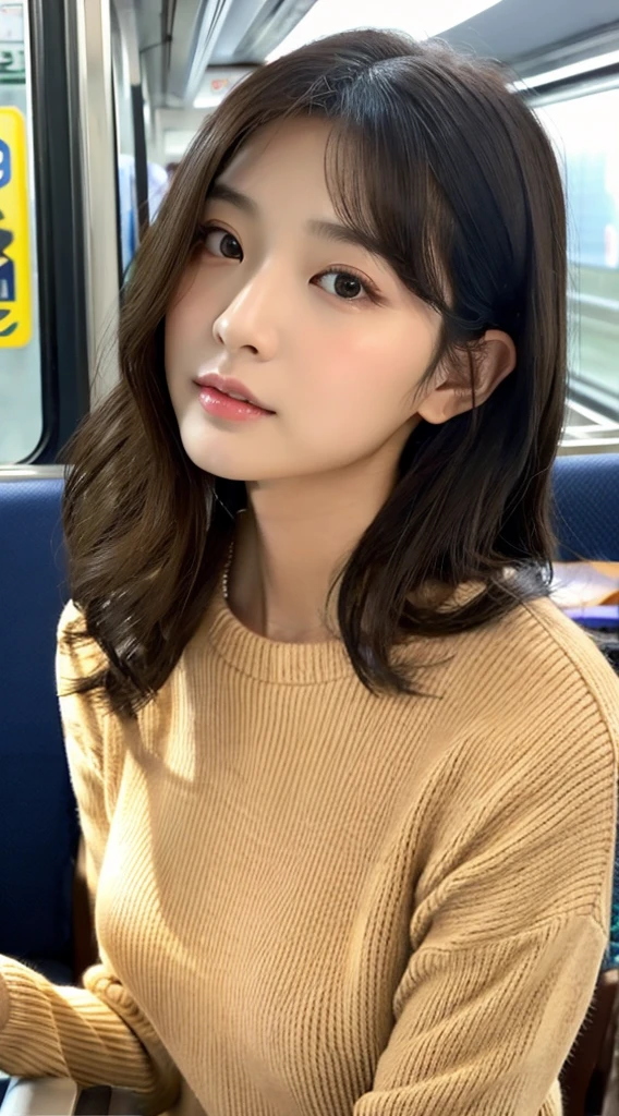 purpleish color、sweater dress、the golden ratio、long-sleeve