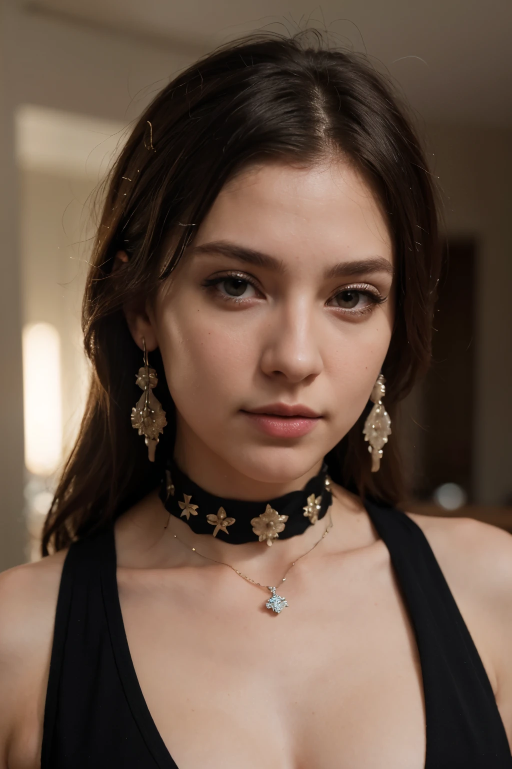 best qualtiy,tmasterpiece,A high resolution,1boy,hair adornments,choker necklace,jewely,beautiful face,Physically,Dingdall effect,realisticlying,edge lit,twotonelighting,(highdetailskin:1.2),8K UHD , digital SLR camera, softlighting, high high quality, volumettic light,, photore, A high resolution, 4K, 8K, Background floral ornaments,Attractive,sexy masculine,style of anime