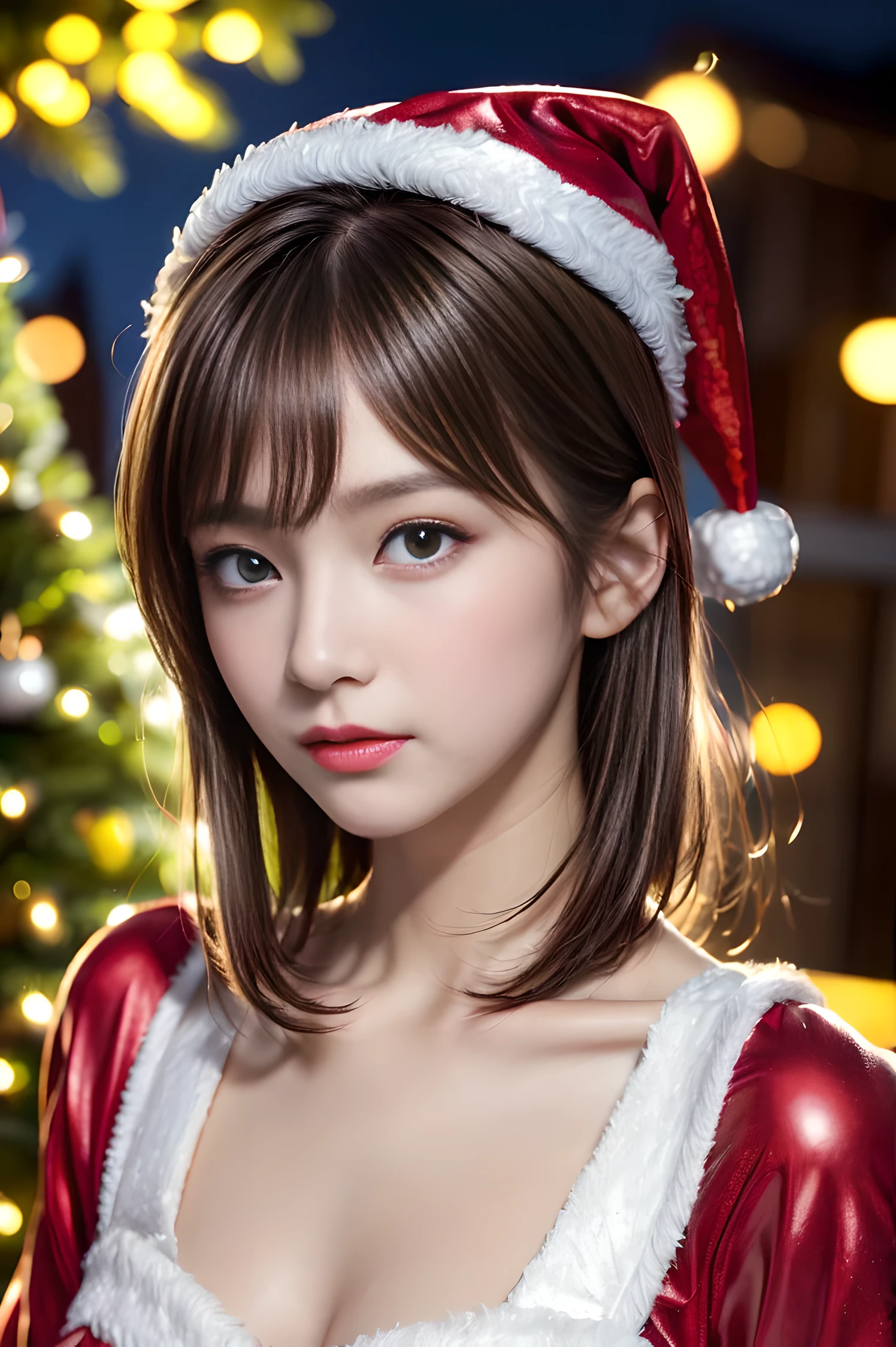 1girl, santa claus costume slim fit, symmetry, ultra cute 10yearsold girl, ultra short hair, beautiful detailed eyes, beautiful detailed lips, extremely detailed face and portrait, longeyelashes, concept art, digital painting, 8k, hyper detailed, masterpiece, ultra realistic, cinematic lighting, warm colors, soft focus