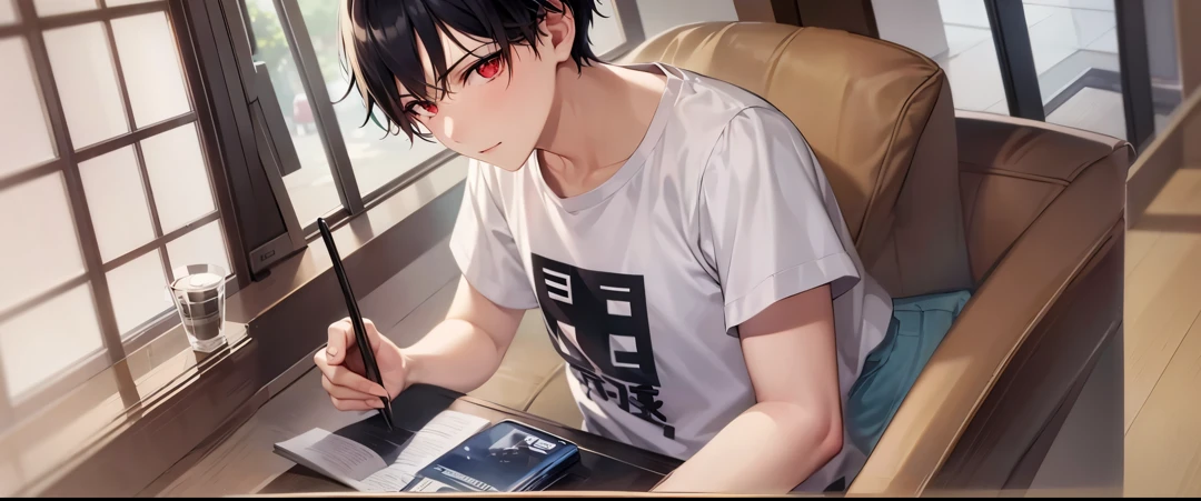 The background is a window、Glass with tea、