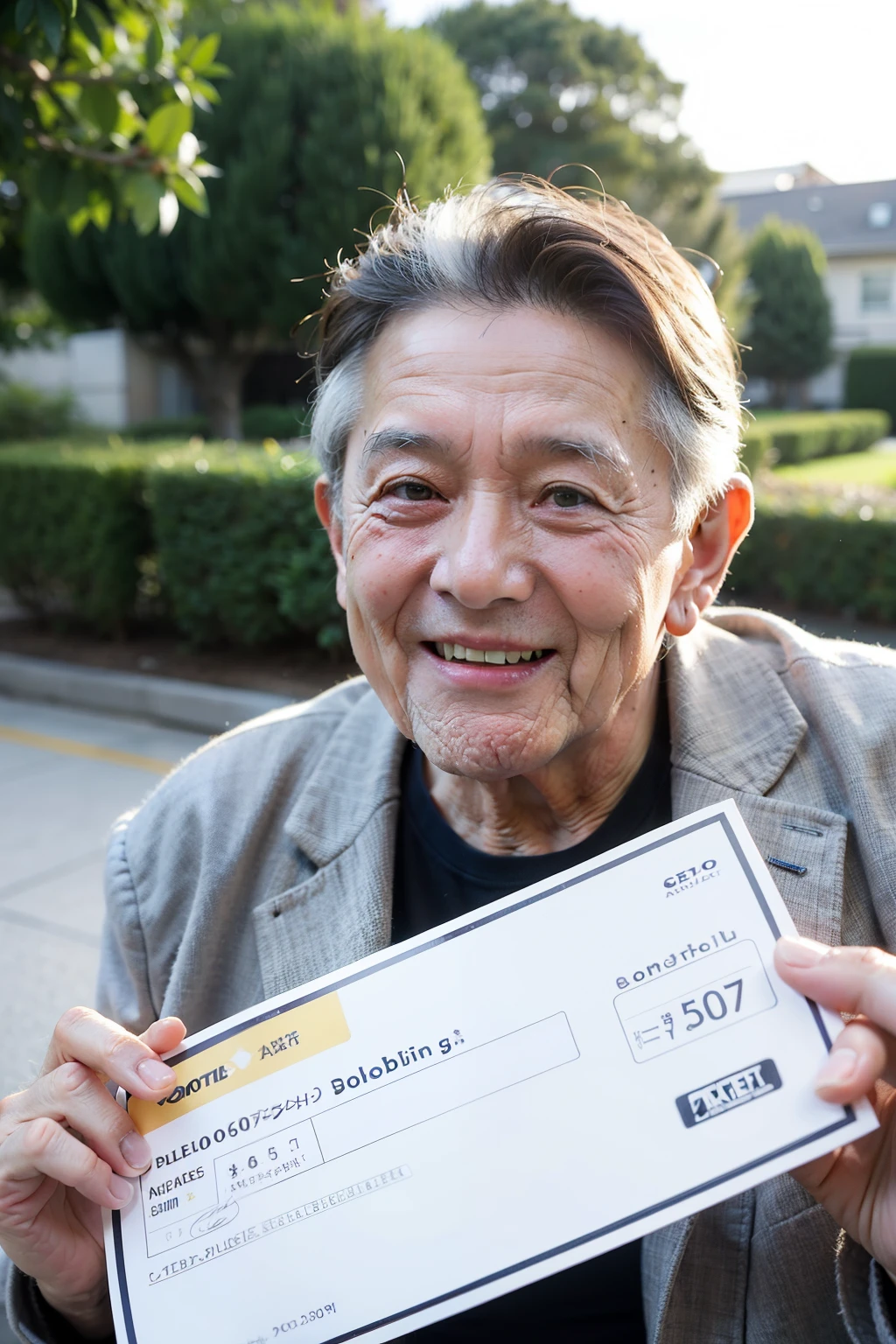 An old man won a lottery worth 100 million，So happy to take off