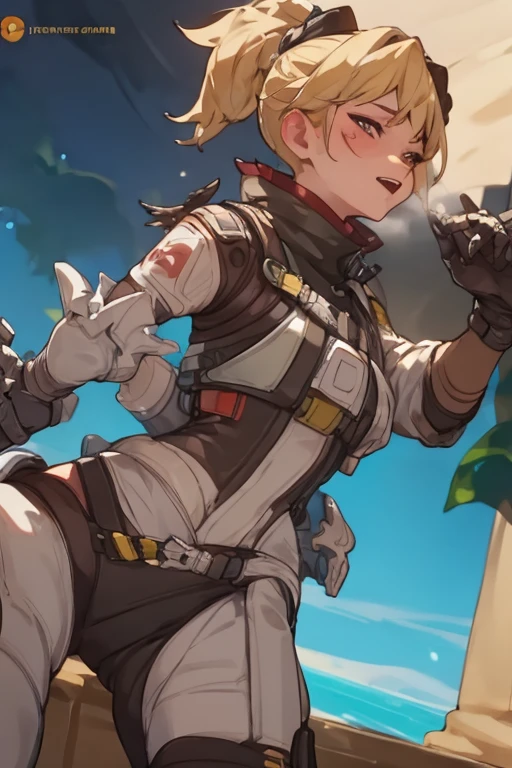 Wattson From Apex legends, Lewd,Nsfw,Blonde harre ,shy,witzig,sexy,