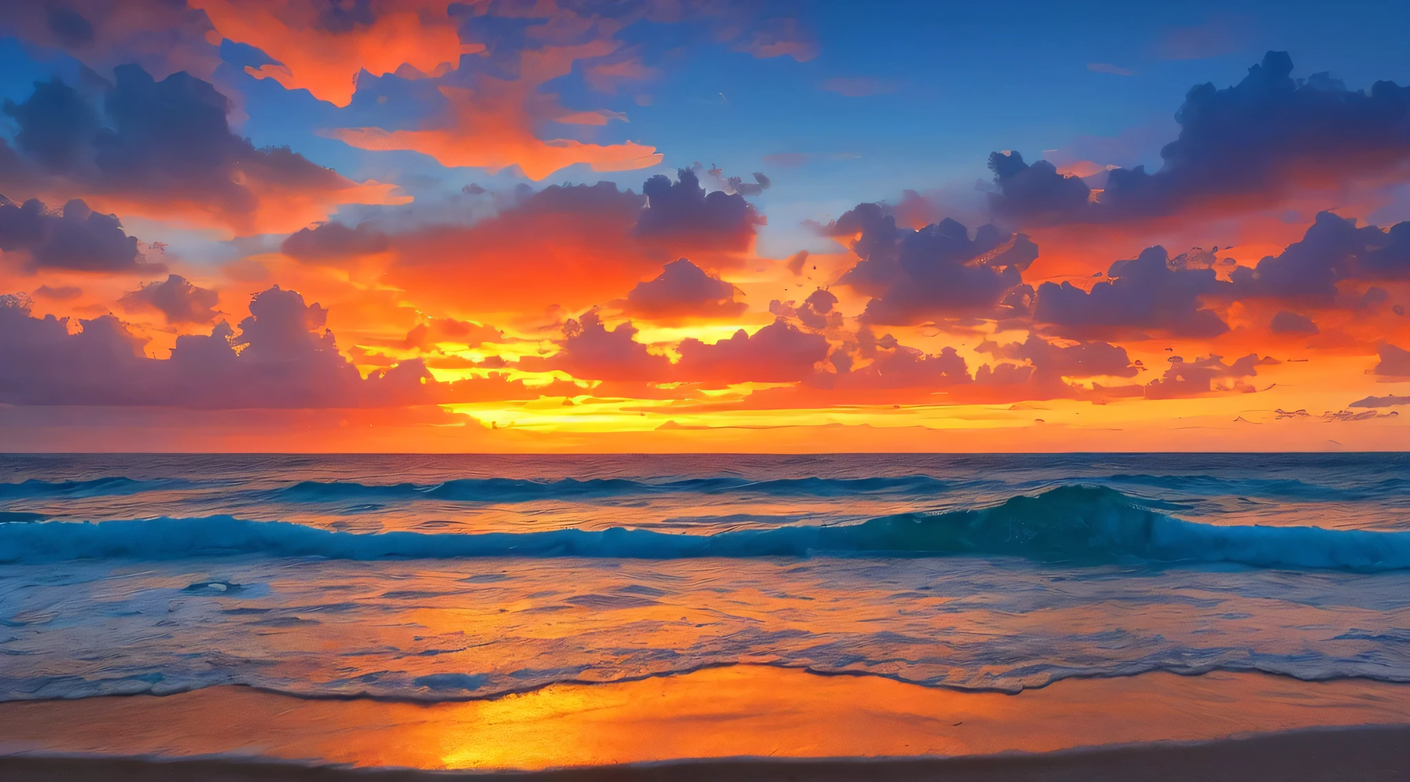 Sunset over the ocean，The waves lapping against the beach, Beautiful ocean, colorful sunset, beautiful sunset, beautiful sunset, Beautiful iPhone wallpapers, 美丽的sunraise, amazing sunset, Stunning wallpapers, vibrant sunset, sunraise的颜eautiful wallpaper, 充满活力的sunraise, Stunning colors, twilight rays, serene colors, sunset colors, colorful sunset!!, beach sunset background, very beautiful photograph of, sunraise