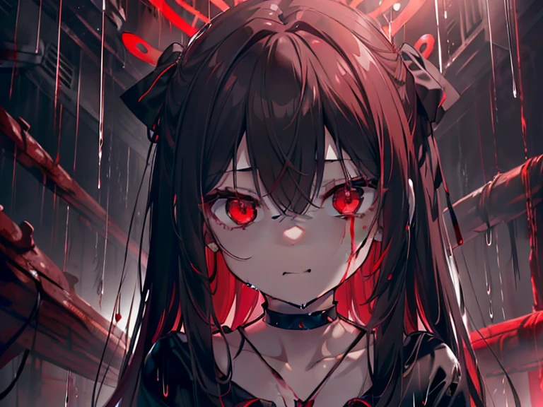 phonk anime girl horror with chains with blur