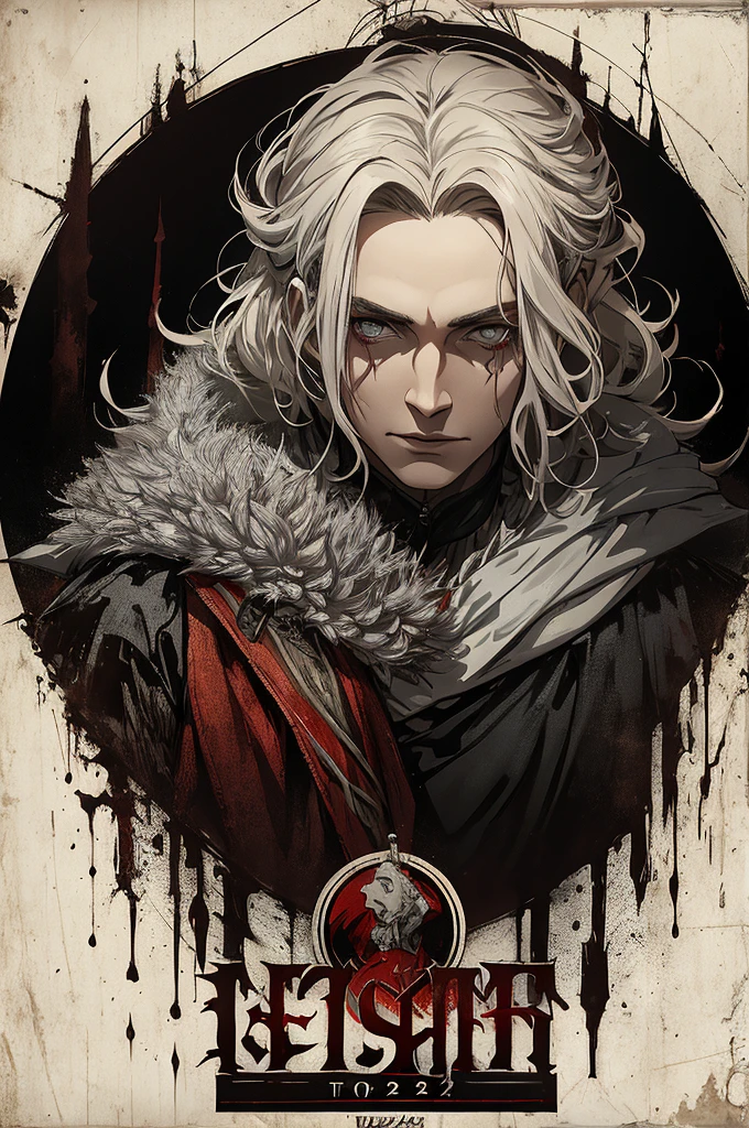 "Blade Viking com rosto do giurosa, Sorriso esquerdo, blood tears, sombrio, qualidade excepcional, multiple facial scars, blade que ri, armadura viking das trevas, Gothic style."