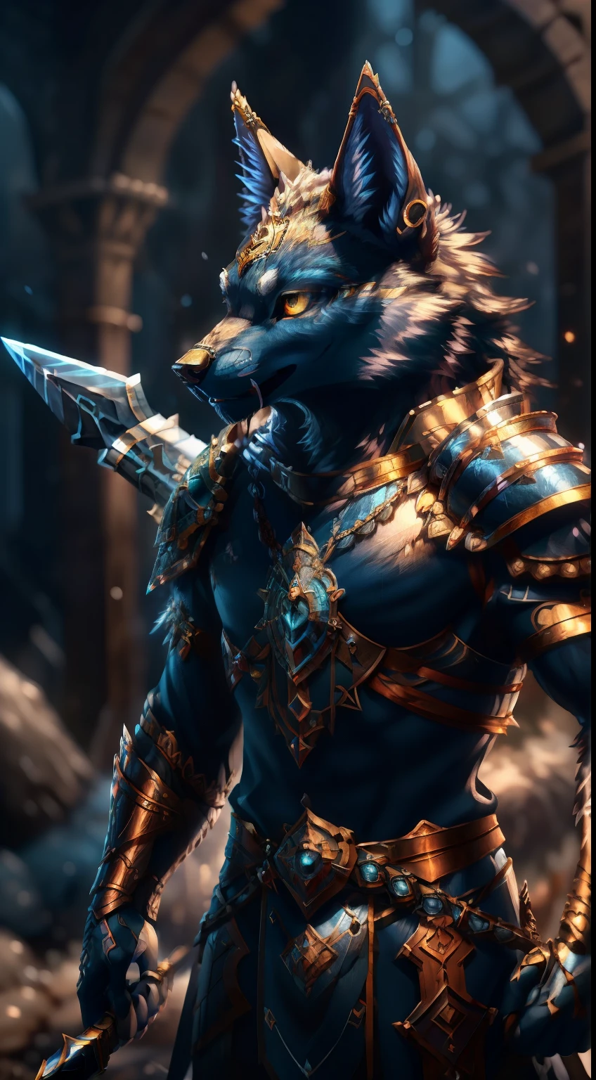 4k, high resolution, best quality, perfect colors, perfect shadows, perfect lighting, posted on e621, (by Chunie), male, furry, Wolf anthro, solo, white fur, Blue eyes, (Realistic eye details 1.3), urban samurai wear, Full body like, with pubic hair, abs, V0id3nergy, Masterpiece, dramatic lighting, soft lighting, day, highly detail, Hair coiled, (Seductive look:1.2), fit body, perfect male figure, Detailed fur, Detailed face, Perfect face, (The stands up), Detailed background, ((Bonifasko lighting)), Wolf tail, (Detailed eyes), perfect pupils, detail eyes, detail fluffy fur, (seductive face:1.2), fit body, Looking at the camera, charismatic gaze