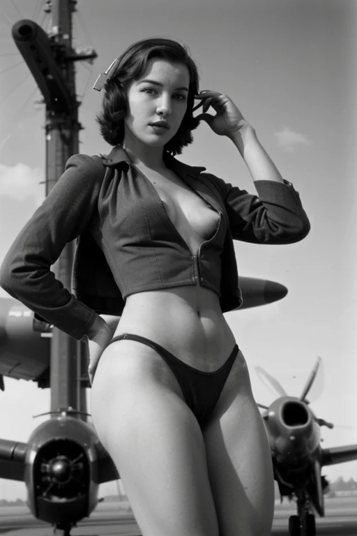 Pin up Girl ,Pilot ,Flugzeug,1940s