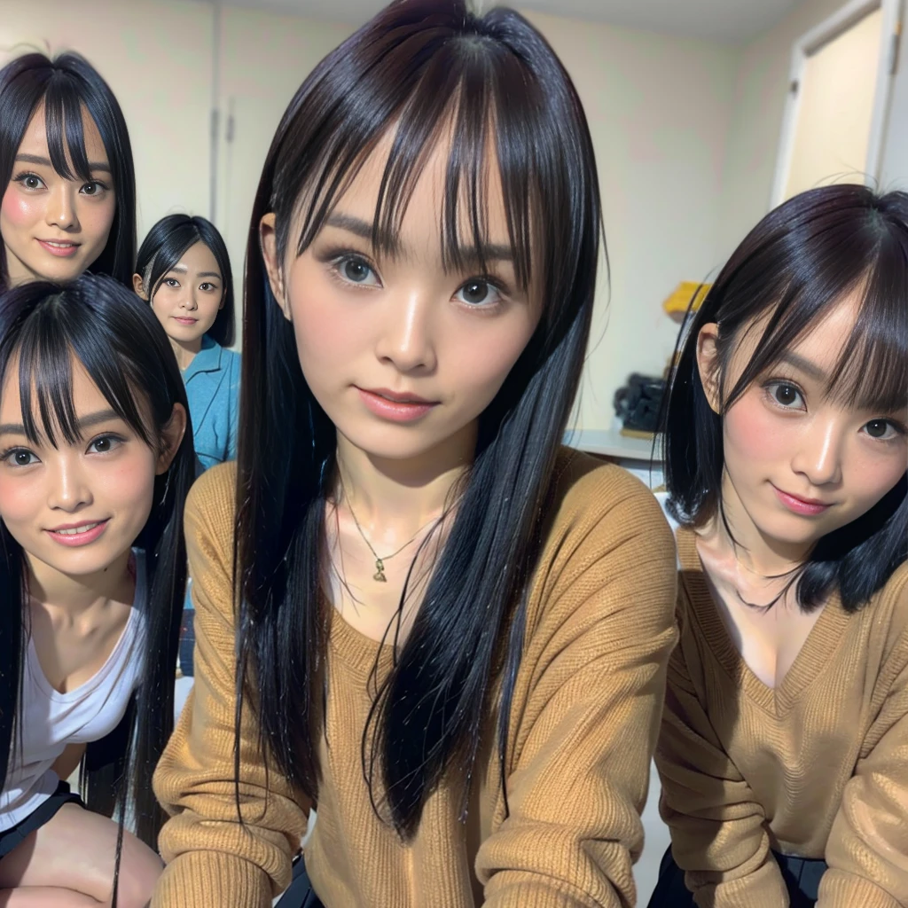 Bedroom Erotic sexly Japanese women Black Hair Open your mouth Ugly Several women gathered together and looking at me Four naked women White skin plain japanese Hanging eyes naked Single eyelid Ugly A look of contempt Erotic Yikes smile Interested expression sexlyな脇