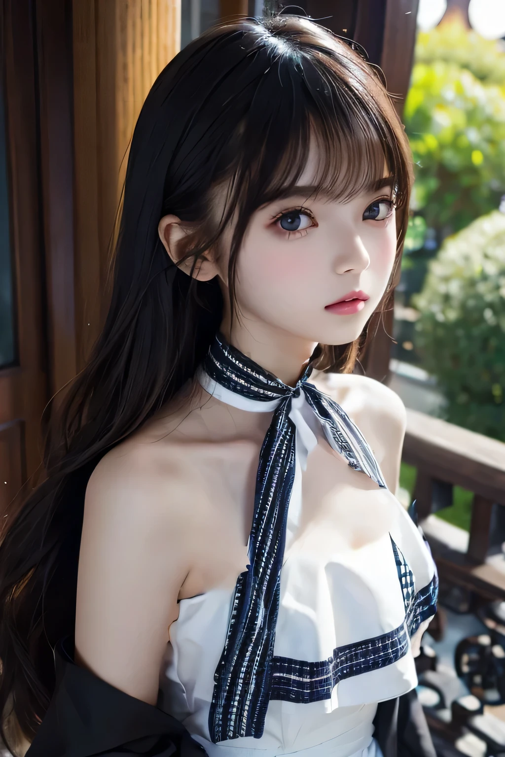 (top-quality), (masterpiece), (hight resolution), Original, Very detailed 8k wallpaper, (Very delicate), top-quality, masterpiece, (((disgusted expression, Unhappy face))), (((Disgusted face, Unhappy face))), eye brows up, 超A high resolution, (Photorealsitic:1.4), Raw foto, street pic, Photo of young girl in Taiwan, She play with her own breasts, Sweaty body, (sheer fabrics:1.25)(loose:1.5)Lace Strapless Dress, (((tiny chest))), (lare breasts), (((erectile nipple))), ((The areol)), (Korea person(Kpop Idol)), ((Puffy eyes)), deep-shadows, Unobtrusive light, Deep contrast, bokeh dof, depth of fields, Under angle, low angles, (looking at the viewers、Smiling softly), simple background、 ((The upper part of the body)), ((straight photo)), exposure blend, medium shot, Bokeh, (nffsw:1.4), highcontrast, (Cinematic, teal and orange:0.85), (Subdued Color, Calm tones:1.3), low-saturation, (ultra-detailliert:1.2), (NSFW:1.07),