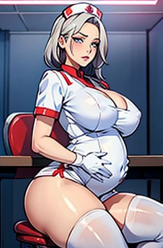nurse uniform,hospital, latex nurse suit,nurses,busty,elbow gloves,labcoat,silverhair woman,azure eyes , gigantic boobs ,medical instruments,asian nurse,two nurses,speculum,examination room,oversize boobs, ,big ass ,strap on, lay on table ,legs spreaded,giving birth,gyno chair , dentist,Milf,pregnant