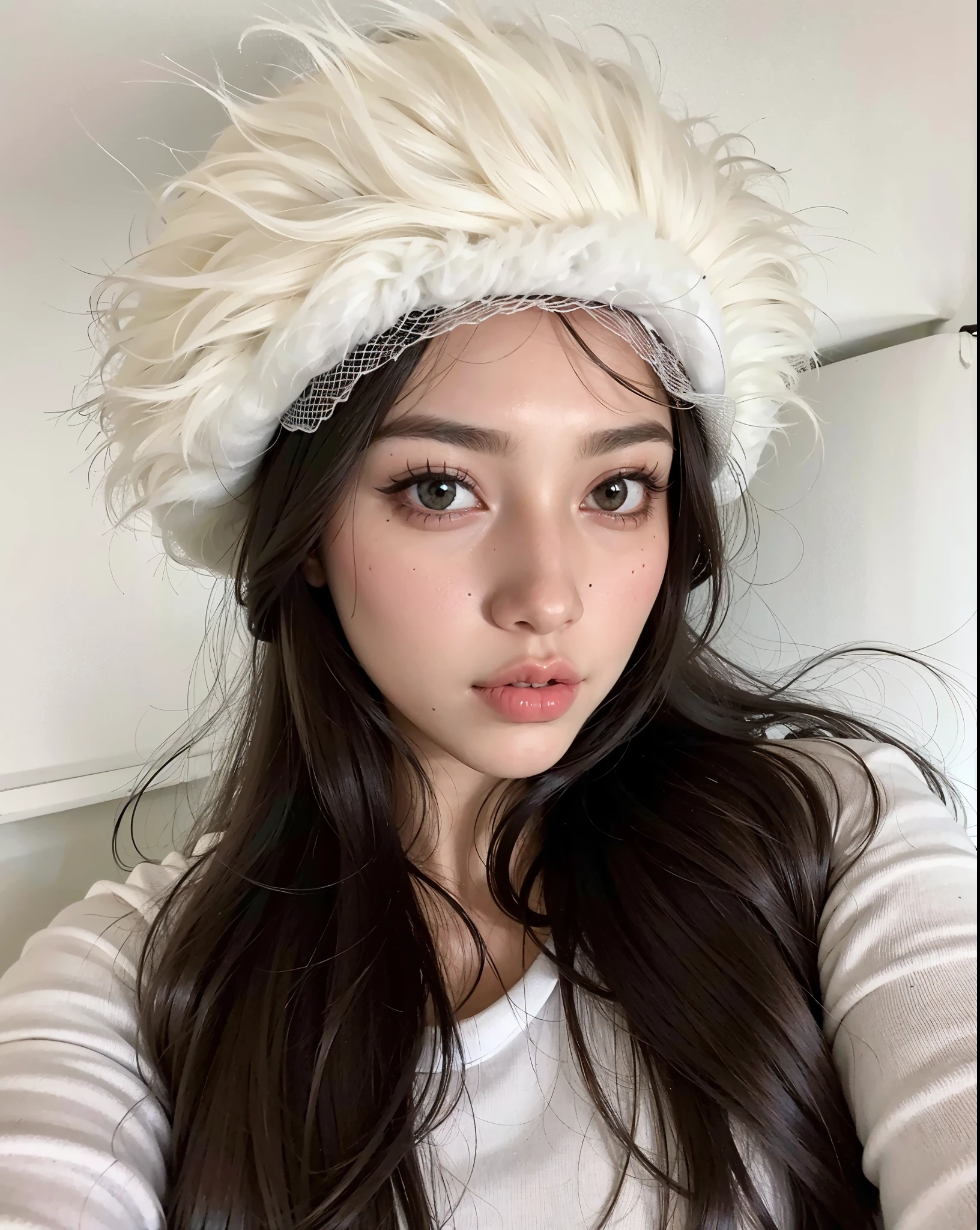 araffe woman with long brown hair and white hat, Violeta Myers, angelawhite, Angiewolf, rosto perfeito ), Cerveja Madison, thick lips, Cara Sexy, Kailee Mandel, sem maquiagem, Anastasia Ovchinnikova, 18 anos, julia sarda, cara muito bonita, mulher iraniana bonita, rosto extremamente bonito, Alina Ivanchenko
