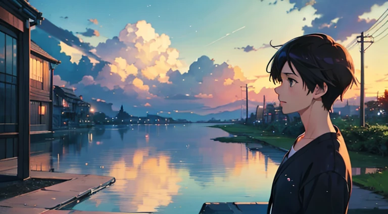 style of makoto shinkai, beautiful anime scene