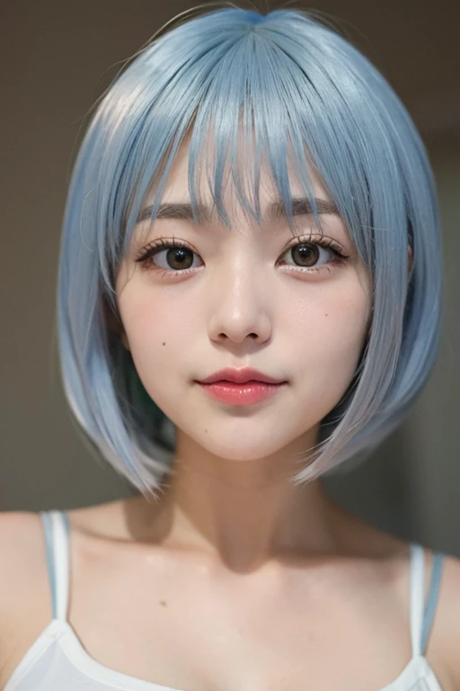 Rei Ayanami style light blue wig、Young but super beautiful、Santa Cos