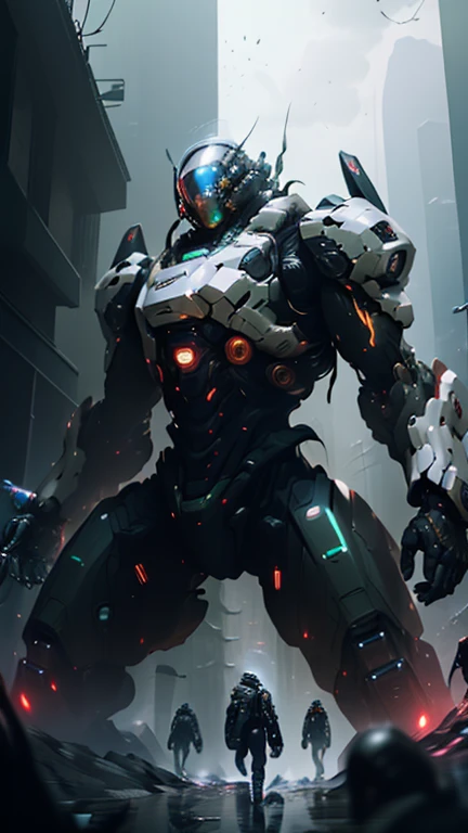 ((Best quality)), ((masterpiece)), (highly detailed:1.3), In a sprawling cyberpunk metropolis, dominated by towering skyscrapers and neon-lit alleys, a dystopian mega corporation known as OmniCorp reigns supreme. OmniCorp, driven by insatiable greed and power, has ventured beyond Earth's boundaries to exploit the vast resources of near-earth objects (NEOs) in a relentless pursuit of profit.Set in a gritty future, where the line between humanity and technology blurs, your images will depict the dark and ruthless world of NEO asteroid mining. Explore the juxtaposition of high-tech machinery, advanced robotics, and human labor as they collaborate to extract precious minerals and resources from the cold depths of space.Capture the scenes of colossal mining rigs, suspended in zero-gravity, relentlessly drilling into massive NEOs, their mechanical arms piercing through the rocky exterior. Show the workers, adorned in cybernetic suits, braving the harsh conditions of space to harvest the valuable ores, their faces obscured by gas masks and reflective visors.Amidst the cold and desolate asteroids, reveal the towering presence of the OmniCorp headquarters—a monolithic structure that casts a shadow over the workers below. Showcase the opulent offices and boardrooms, where executives make decisions that shape the destiny of both the company and the exploited masses.But beneath the shiny veneer of corporate power, unveil the simmering rebellion of the oppressed. Depict the clandestine activities of underground resistance movements, fighting against OmniCorp's iron grip on society. Show their covert operations, into the corporation's networks, and plotting to expose its dark secrets.Incorporate elements of advanced technology, cybernetic enhancements, holographic displays, and augmented reality overlays to accentuate the cyberpunk atmosphere. Explore the contrast between the bleak and polluted cityscape and the infinite expanse of space, emphasizing the impact of humanity's insatiable appetite for resources.Ultimately, your series of images should evoke a sense of dystopian grandeur, showcasing the clash between corporate dominance, human resilience, and the fragile balance between man and machine in a world teetering on the edge of chaos.Let the cyberpunk aesthetics blend with the high-stakes world of asteroid mining, allowing your imagination to transport viewers to a future where the line between dreams and nightmares is blurred,HDR (High Dynamic Range),Ray Tracing,NVIDIA RTX,Super-Resolution,Unreal 5,Subsurface scattering,PBR Texturing,Post-processing,Anisotropic Filtering,Depth-of-field,Maximum clarity and sharpness,Multi-layered textures,Albedo and Specular maps,Surface shading,Accurate simulation of light-material interaction,Perfect proportions,Octane Render,Two-tone lighting,Low ISO,White balance,Rule of thirds,Wide aperature,8K RAW,Efficient Sub-Pixel,sub-pixel convolution,luminescent particles