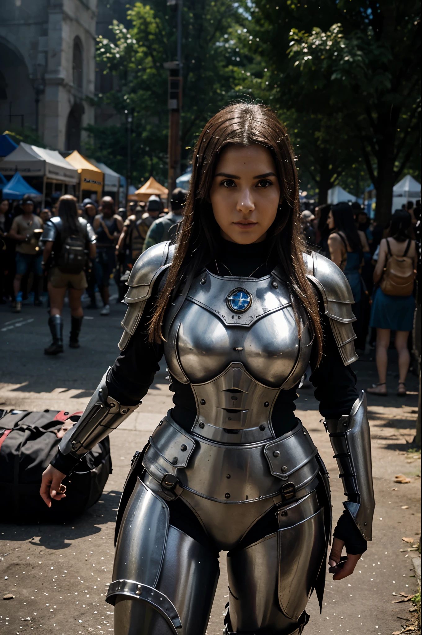 minion in armor, in the style of epic fantasy scenes, festival, intense , films noises, rim light, style raw