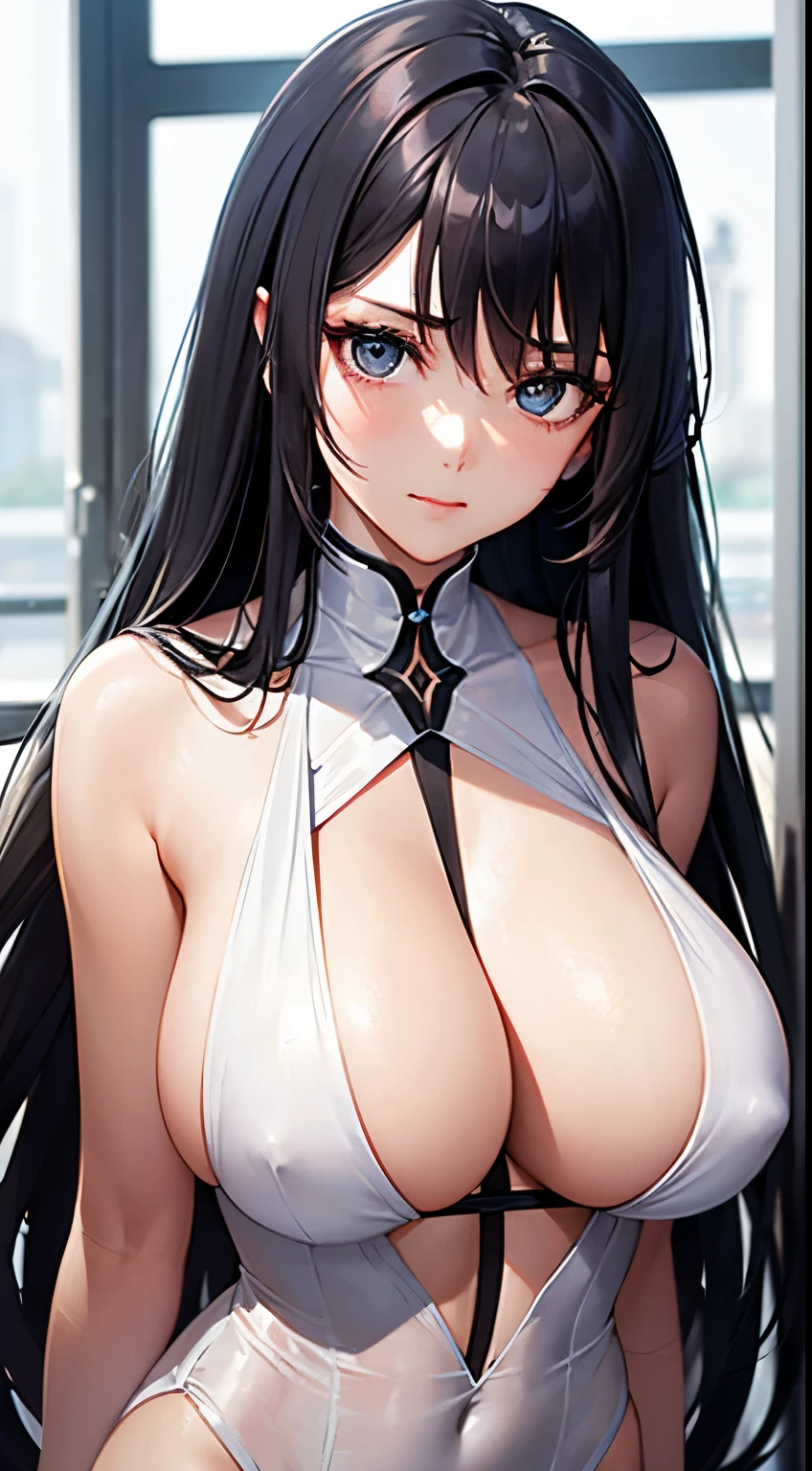 a A futuristic (delicate skin), godhra silk。beautiful epic work, A futuristic, tmasterpiece, Attractive,Detailed faces。Perfect body proportion。。a perfect face proportion。beautiful figure。Determined gaze, beautiful eyes white silk。Wife