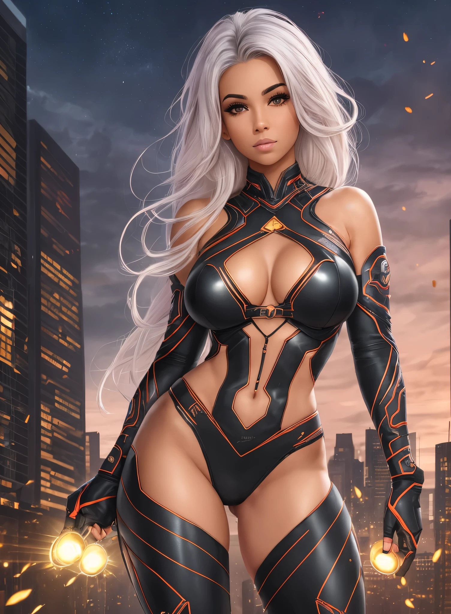 Ultra Sultry, stunning female African - American GODDESS cast. the original "TRON" film. Hyper realistic skin, body like Jamie Namulema, Laci Kay Somers, Blac Chyna, Hanardy Hawa, Sarena Williams. Womanly, curvaceous simplicity, Womancore, detailed texture, Photo realistic Body, balanced kodak coloring, showing the famous Light Cycle creation scene --auto --s2