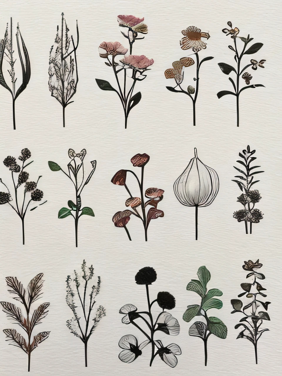 a close up of a drawing of flores e plantas on a , plantas detalhadas, flores detalhadas, jardim em delicado , plantas bonitas detalhadas, plantas intrincadas, flores e plantas, botanical design, nature illustration tattoo, plantas e flores, nature and floral aesthetics, flores com detalhe intrincado, floral! intrincado, Directed by: Carline Sidnei, linha solta, algumas plantas