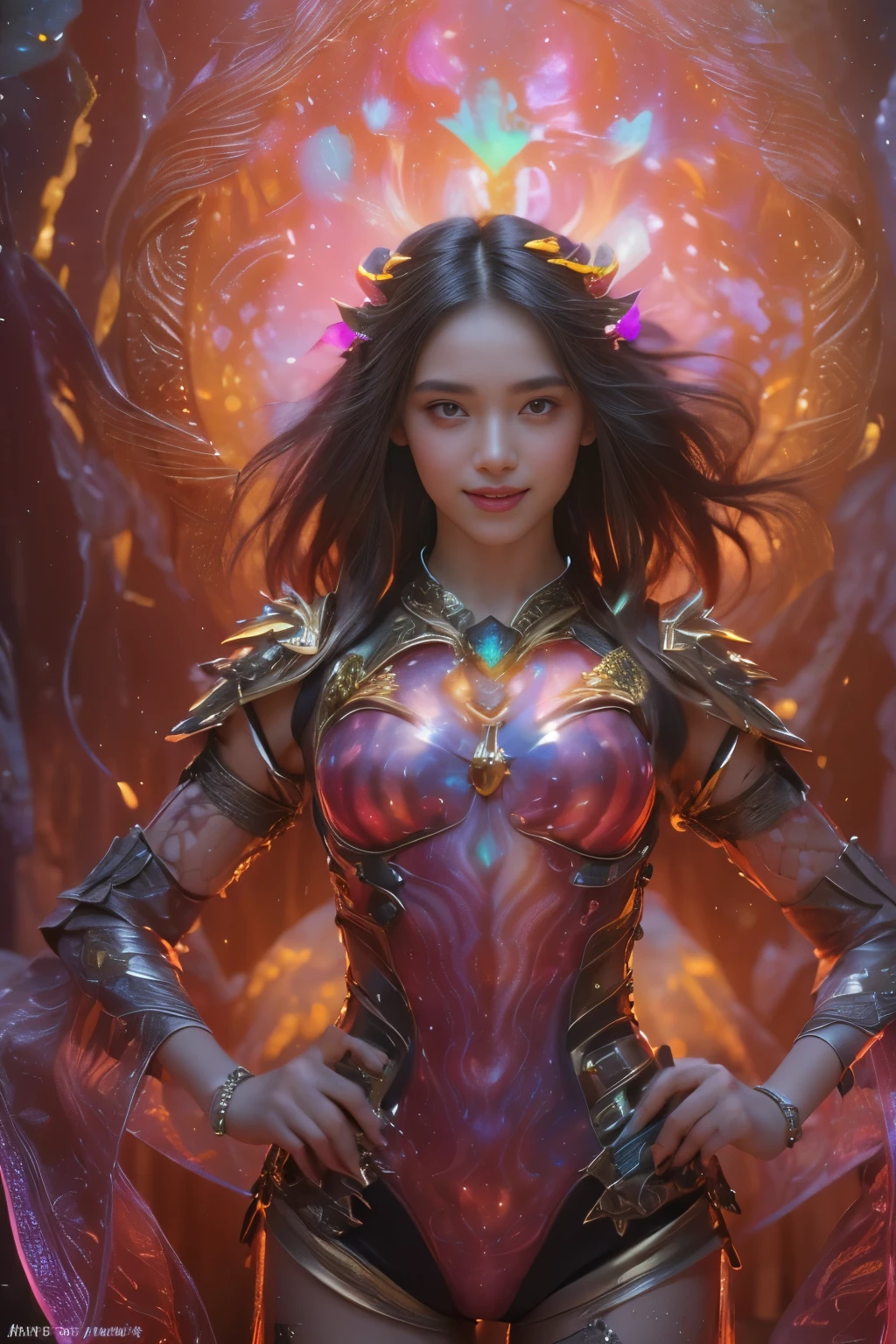 (Two beautiful teenage italian girls:1.6), Close friends, (They are hugging each other:1.2), Kiss her cheek or chest,(Detailed iridescent bodysuit with beautiful fractal or marble design:1.5), Incredible and spectacular scenes, ((High quality)), ((Detailed)), ((Fantasy)), Blue Plasma Brain, Green Plasma Body, Showing her armpits, beutiful breast,  obscenity, (Lewd smile:1.2), coarse, Obscene,  (Immoral:1.2), Lachish, (small breasts with beautiful raised pink areolas,:1.5), (Cameltoe), (Expression of ecstasy:1.2), Photorealistic, Official art, Unity 8K Wall , 8K Portrait, Best Quality, Very high resolution, (Incredibly beautiful nature background:1.6), (18 years old:1.5), (Sexy and glamorous:1.1), (A coquettish expression:1.6), (seductively smiling:1.6),  (erotic posing:1.9), (Model Posing:1.8), Beautiful seductive face, Portrait, (Thick eyebrows:1.4), (Big scarlet eyes:1.6), Beautiful eyes with fine symmetry, (Ultra detailed eyes:1.4),(Highly detailed face and eyes:1.7), (High-resolution red-eye:1.8), Intimate face, (ultra detailed skin texture:1.4), White skin, pale skin, Perfect Anatomy, Thin, (Beautiful toned body:1.5), Highly detailed hair,  (Moist skin:1.2), No makeup, (dark circles:1.1), Good anatomy, Focus Face, good-looking, (Emilia Clark:0.6) (Emma watson:0.3),(Jennifer Connelly:0.4),  Elegant face, Nice,  (A delicately crafted necklace is wrapped around her neck.), (Bioluminescence with brilliant brilliance:1.4), (Luminous magic circle:1.5), Ruins of an ancient castle, Shining majestic cloud masses and sky, lightning bolt, Epic Realistic, (Greg Rutkowski:0.8), (teal and orange:0.4), (Art Station:1.5), Cinematic, (NSFW:1.2),  Hyper Detailed, Dramatic light, (Intricate details:1.1), Beautiful black hair,　(Wearing a gauntlet with a dense and very beautiful design decorated with jewels:1.1), Small chest, Galaxy, (nebulas:1.6), The Dark Knight, Fully armored body focus
