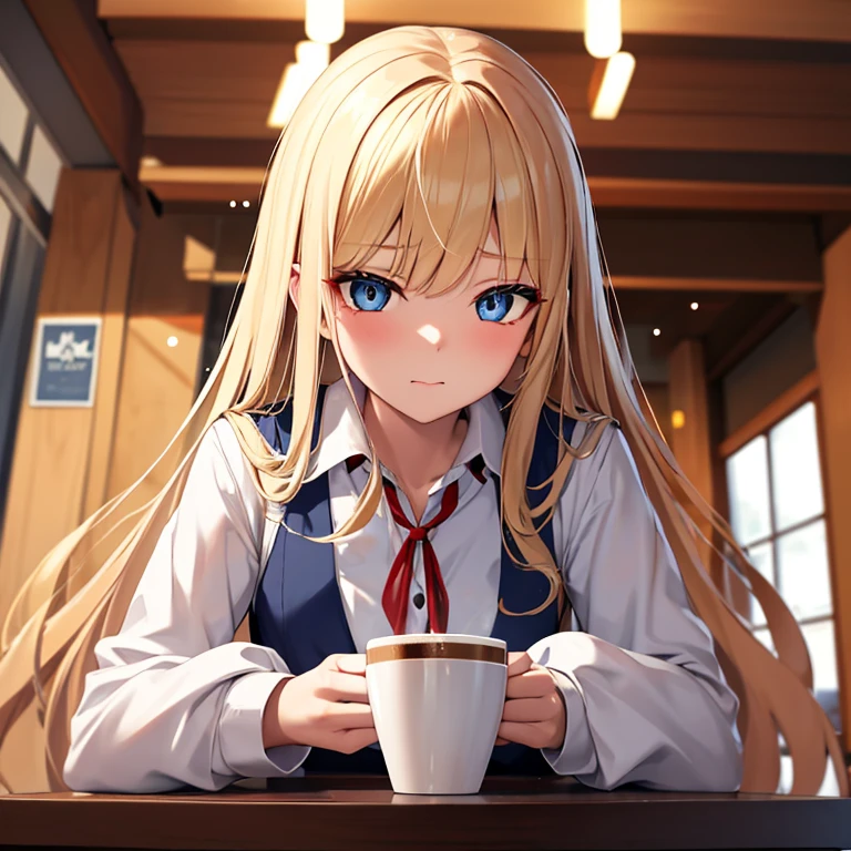 (Highly detailed CG Unity 8k wallpaper,masterpiece, Highest quality, Super detailed),School classroom atmosphere,wood々Sunlight shining through the gaps,A beautiful blonde high school girl with twin tails and ahoge(D Cup),Smartphone in hand,Tinker,Beautiful black-haired ,Skinny and flat chested, Wearing a sailor uniform,Sitting on a chair、He is having a conversation with a blonde girl sitting at a desk.,in the evening.((Toddler girl))　((5 years old))((naked))　((nsfw))